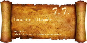 Tenczer Tihamér névjegykártya