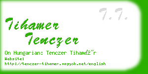 tihamer tenczer business card